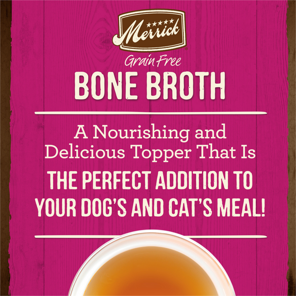 Merrick Grain Free Turkey Bone Broth Wet Dog Food Topper