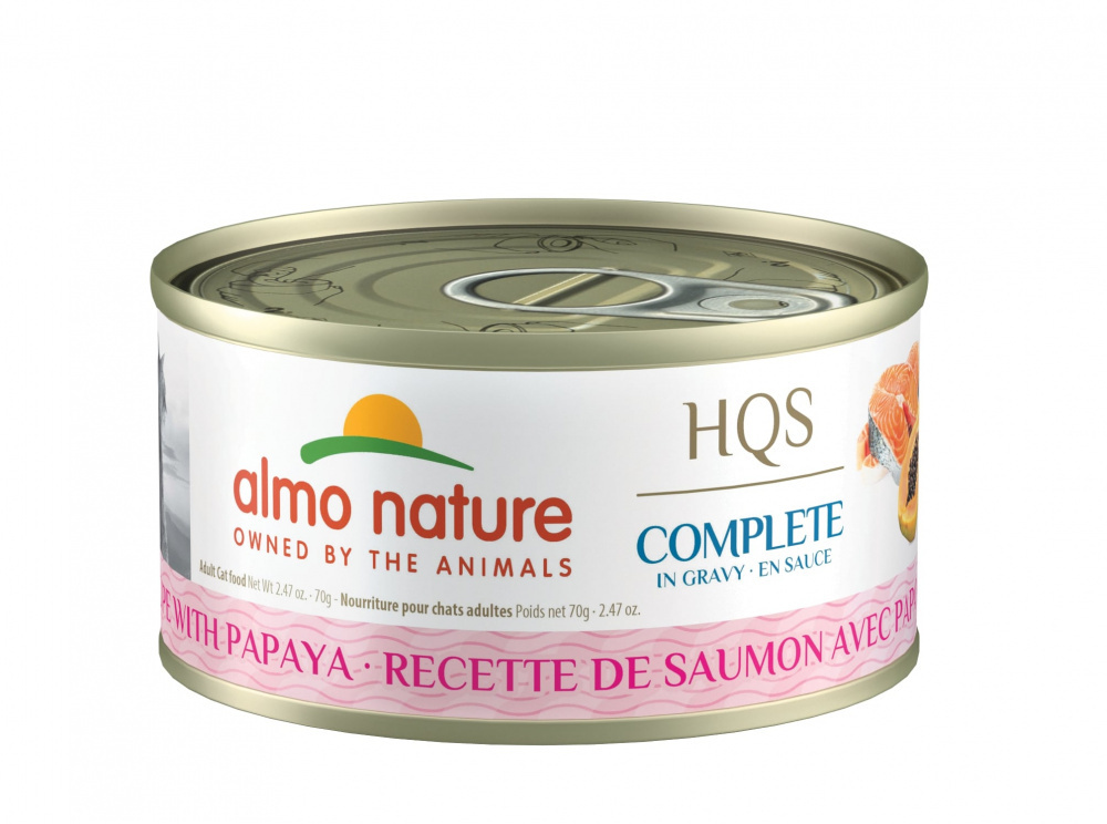 Almo Nature HQS Complete Cat Grain Free Salmon with Papaya Canned Cat Food