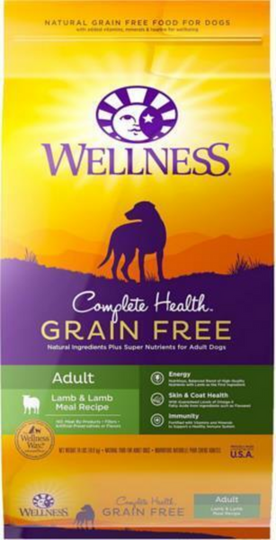 Wellness Grain-Free Complete Health Adult Lamb & Lamb Meal Recipe Dry Dog Food