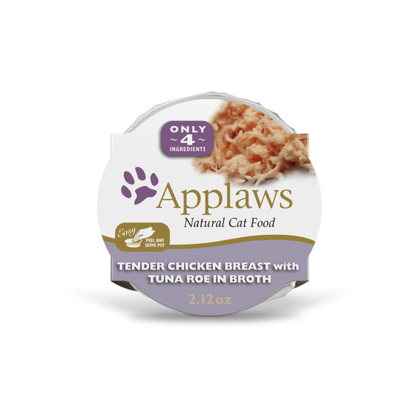 Applaws Natural Chicken Breast with Tuna Roe in Broth Can Cat Food