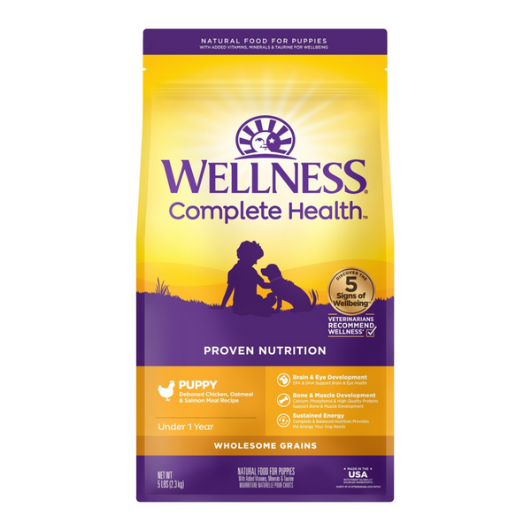 Wellness Complete Health Natural Puppy Chicken, Oatmeal and Salmon Dry Dog Food