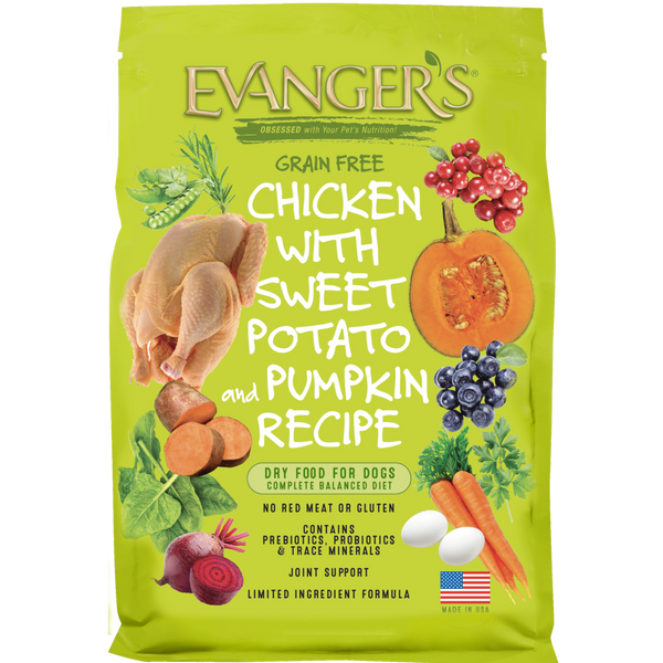 Evanger's Grain Free Chicken Sweet Potato and Pumpkin Dry Dog Food