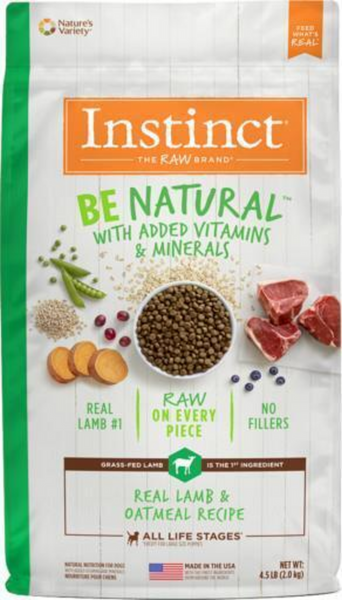 Instinct Be Natural Lamb and Oatmeal Dry Dog Food