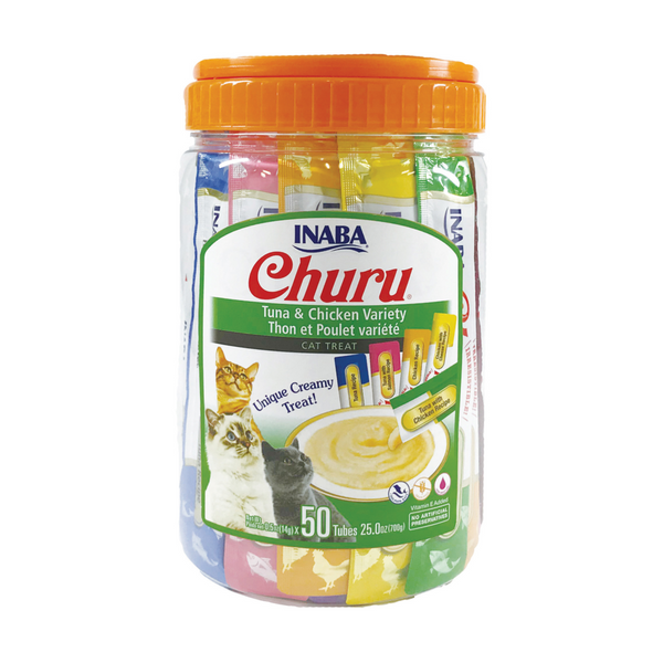Inaba Churu Tuna & Chicken Puree Cat Treat Variety Pack