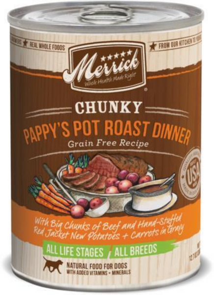 Merrick Grain Free Chunky Pappy's Pot Roast Adult Wet Dog Food