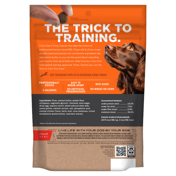 Cloud Star Tricky Trainers Soft & Chewy Grain Free Peanut Butter Dog Treats
