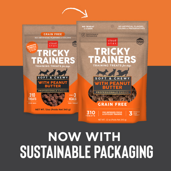 Cloud Star Tricky Trainers Soft & Chewy Grain Free Peanut Butter Dog Treats