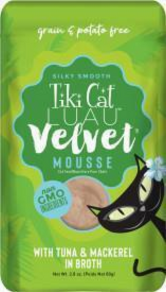 Tiki Cat Velvet Mousse Tuna & Mackerel Wet Cat Food Pouches