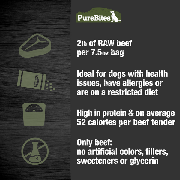 PureBites Freeze Dried Beef jerky Dog Treats
