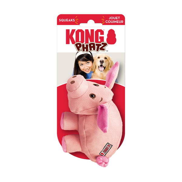 Kong Phatz Pig Plush Dog Toy