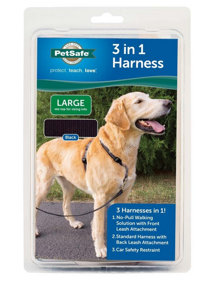 PetSafe 3 in 1 Black Dog Harness