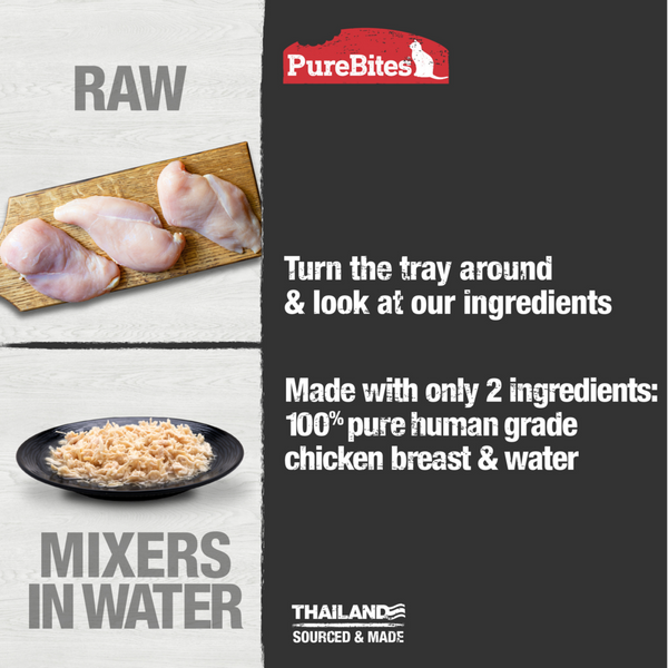 PureBites Mixers Chicken Breast in Water Cat Food/Topper/Treat