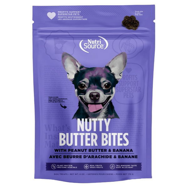 NutriSource Banana Peanut Butter Nutty Butter Dog Bites