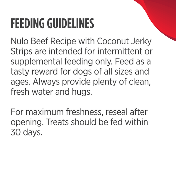 Nulo Dog Jerky Grain Free Beef & Coconut