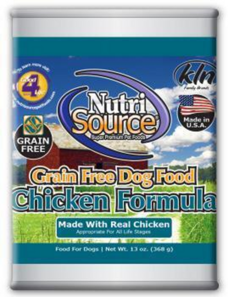 NutriSource Grain Free Chicken Formula Canned Dog Food