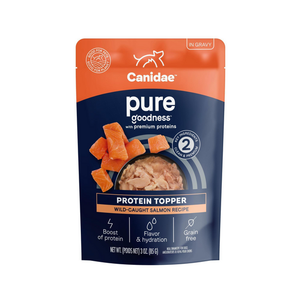 Canidae Pure Protein Topper, Wild Caught Salmon Recipe in Gravy Dog Food