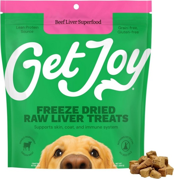 Get Joy Support 100% Beef Liver Freeze Dried Dog Treats