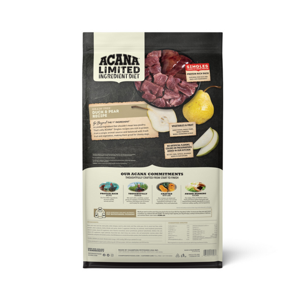 ACANA Singles Limited Ingredient Dry Dog Food Duck & Pear Recipe