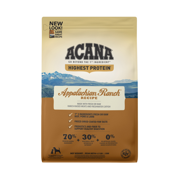 Acana Highest Protein Appalachian Ranch Recipe Dry Dog Food