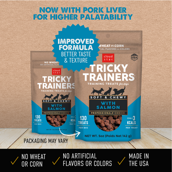 Cloud Star Tricky Trainers Chewy Salmon Dog Treats