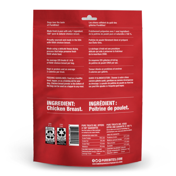 PureBites Freeze Dried Chicken Breast Dog Treats
