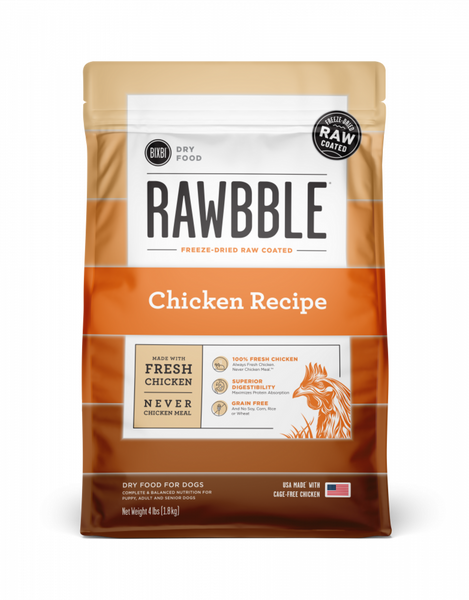 Bixbi Rawbble Kibble Grain Free Chicken Dog Food