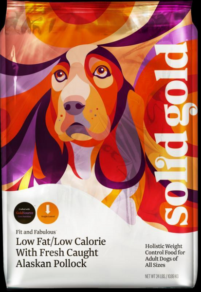 Solid Gold Fit & Fabulous Adult Low Fat & Low Calorie with Fresh Caught Alaskan Pollock Dry Dog Food