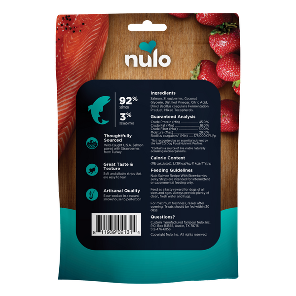 Nulo Dog Jerky Grain Free Salmon & Strawberries
