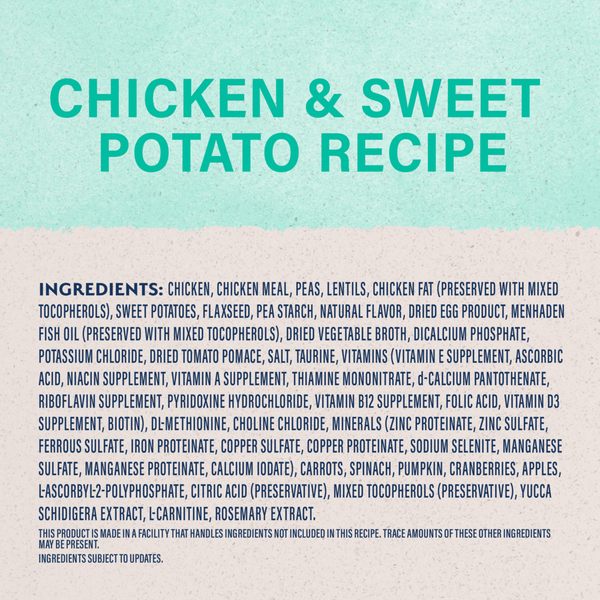 Natural Balance Original Ultra Grain Free Dry Dog Food, Chicken & Sweet Potato Recipe