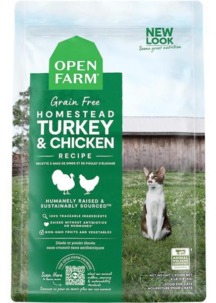 Open Farm Grain Free Homestead Turkey and Chicken Dry Cat Food