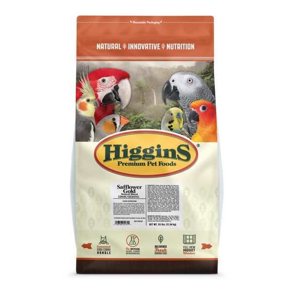 Higgins Safflower Gold Conure & Cockatiel Food