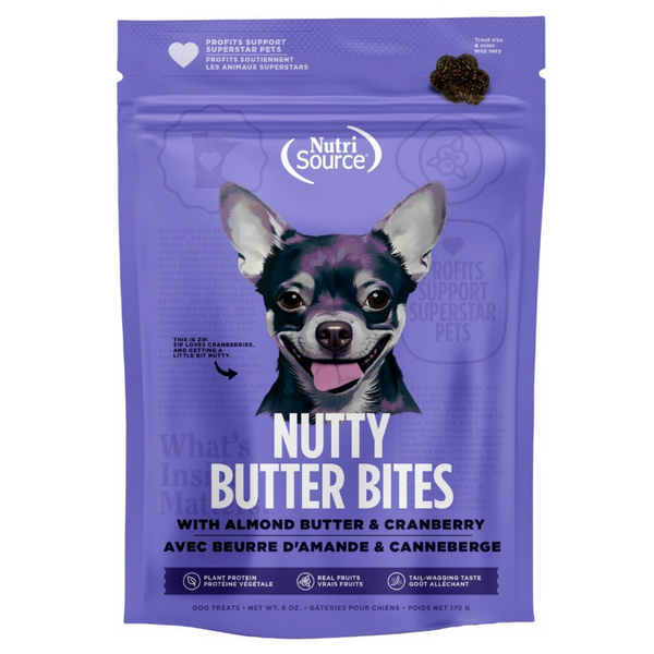 NutriSource Cranberry Almond Butter Nutty Butter Dog Bites