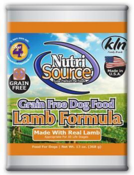 NutriSource Grain Free Lamb Formula Canned Dog Food
