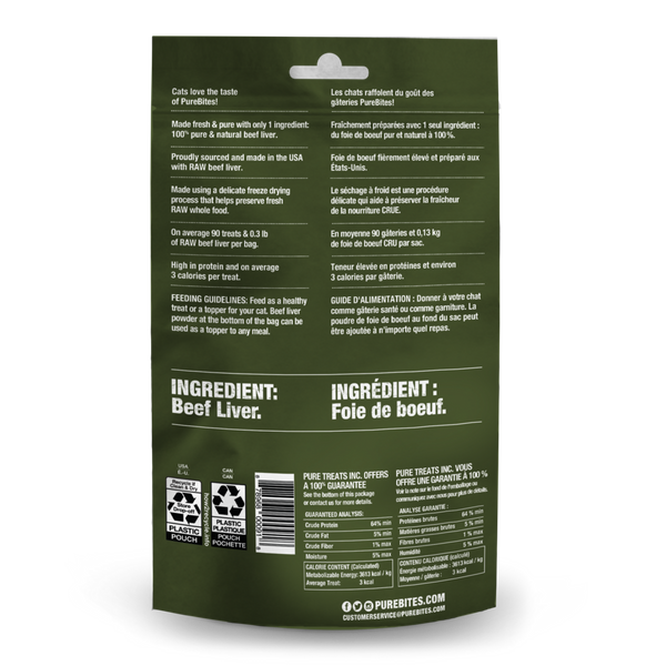 PureBites Freeze Dried Beef Liver Cat Treats