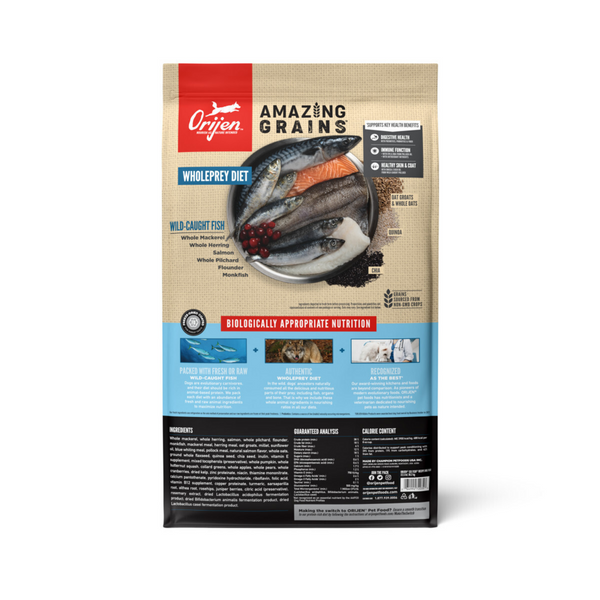 ORIJEN High Protein Amazing Grains Six Fish Recipe Dry Dog Food