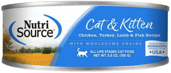 NutriSource Cat & Kitten Chicken, Turkey, Lamb & Fish Formula