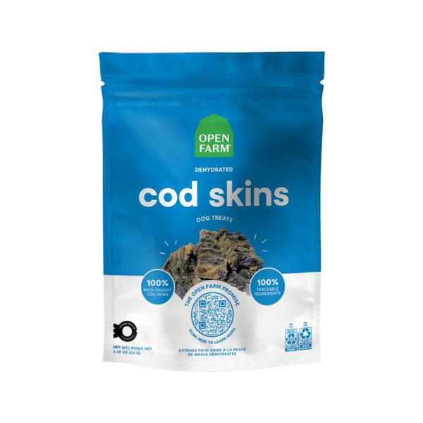 Open Farm Dehydrated Cod Skins Dog Treats