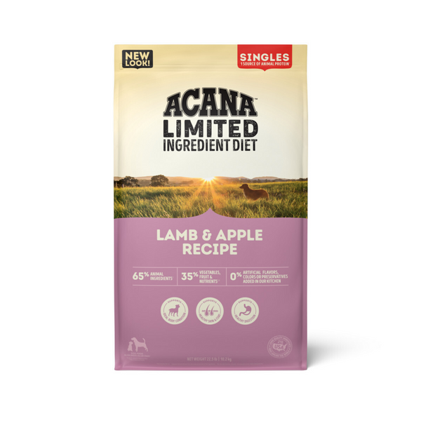 Acana Singles, Lamb & Apple Recipe, Limited Ingredient Diet Dry Dog Food