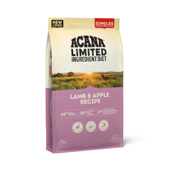 Acana Singles, Lamb & Apple Recipe, Limited Ingredient Diet Dry Dog Food
