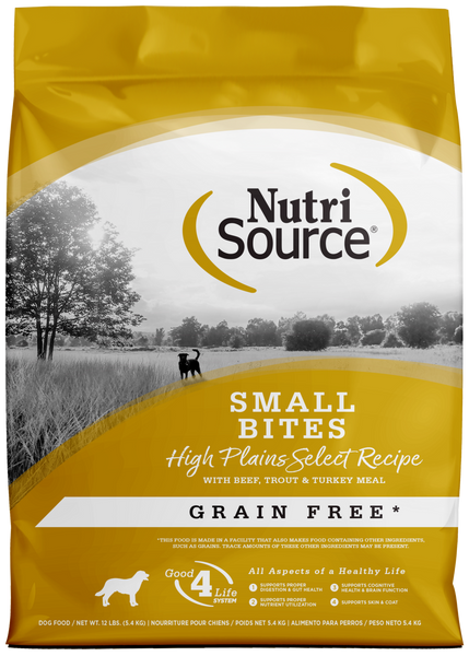 NutriSource Grain Free High Plains Select Small Bites Dry Dog Food