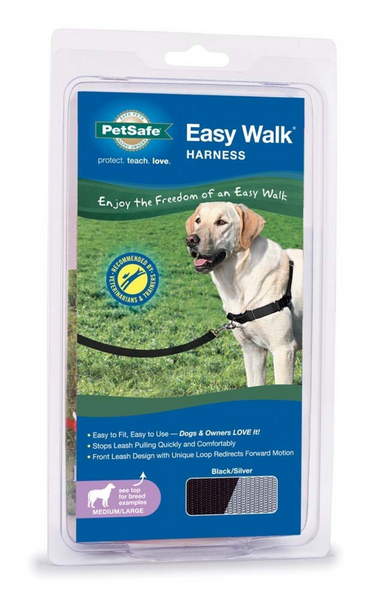 PetSafe Easy Walk Black & Silver Dog Harness
