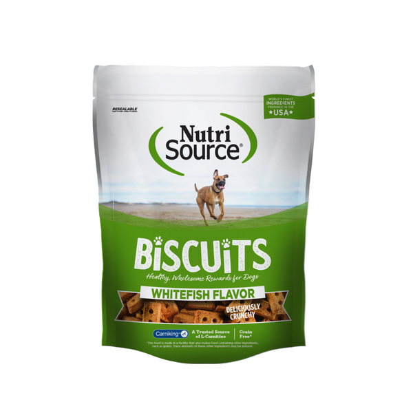 NutriSource Grain Free Whitefish Biscuits Dog Treats