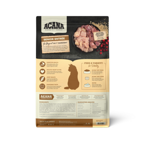 Acana Senior Entre, Chicken, Turkey, and Duck, Dry Cat Food