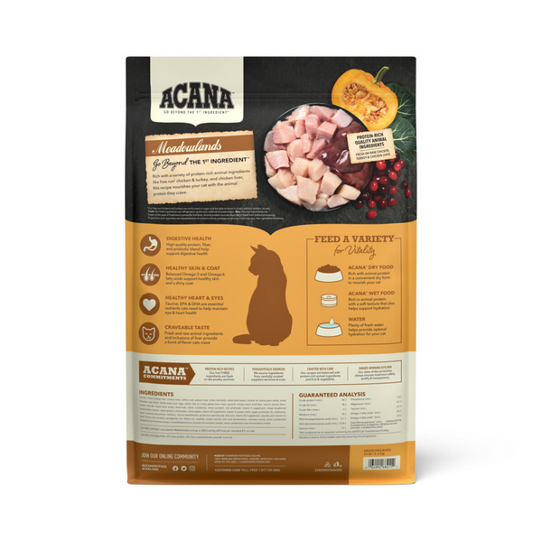 Acana Highest Protein Meadowlands Dry Cat Food