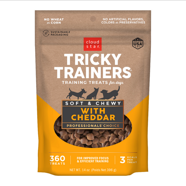 Cloud Star Tricky Trainers Soft & Chewy Cheddar Dog Treats