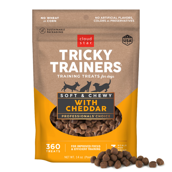 Cloud Star Tricky Trainers Soft & Chewy Cheddar Dog Treats