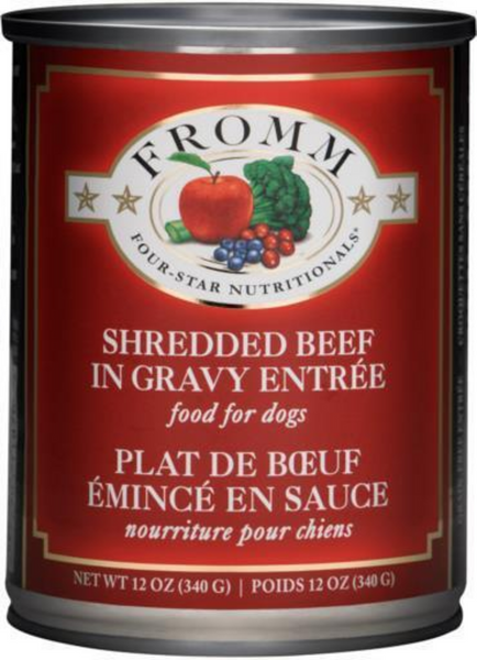 Fromm Four Star Shredded Beef in Gravy Entree Canned Dog Food