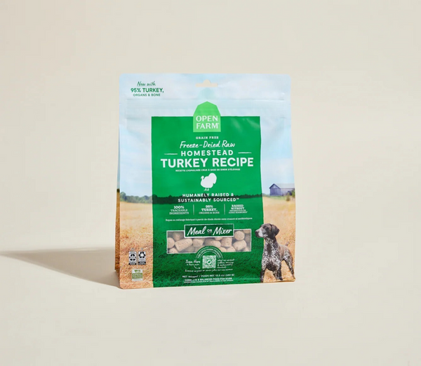 Open Farm Grain Free Homestead Turkey Morsels Freeze Dried Raw Dog Food