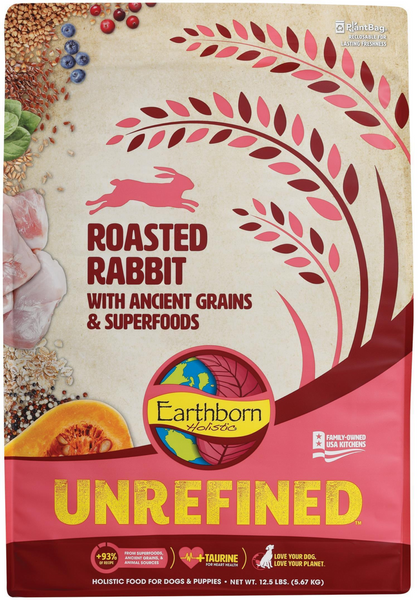 Earthborn Holistic Unrefined Roasted Rabbit with Ancient Grains & Superfoods Dry Dog Food