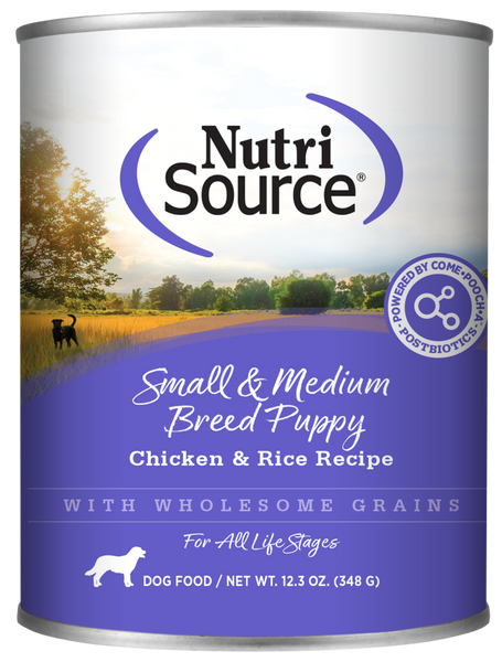 Nutrisource Chicken & Rice Small & Medium Puppy Food Cans